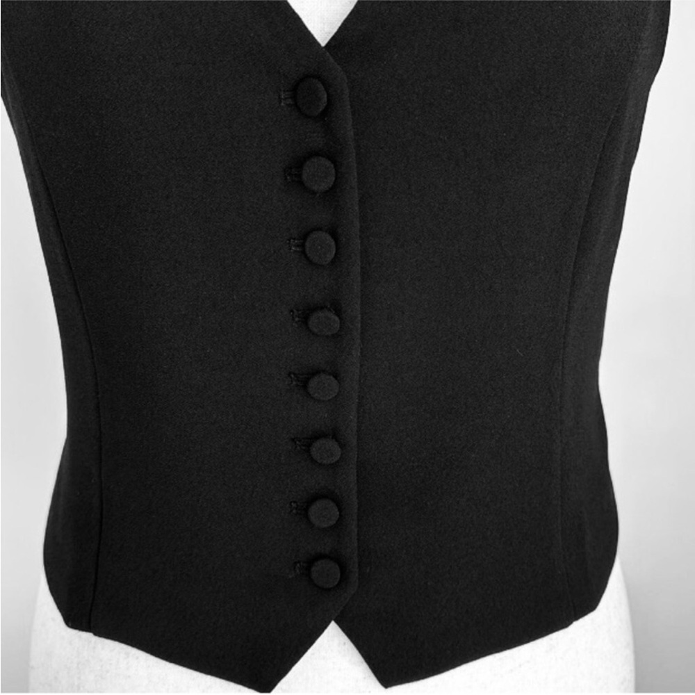 J. Crew Slim-fit Tuxedo Vest in City Crepe In Black Full Lining BV833 Size 4 - Picture 4 of 13